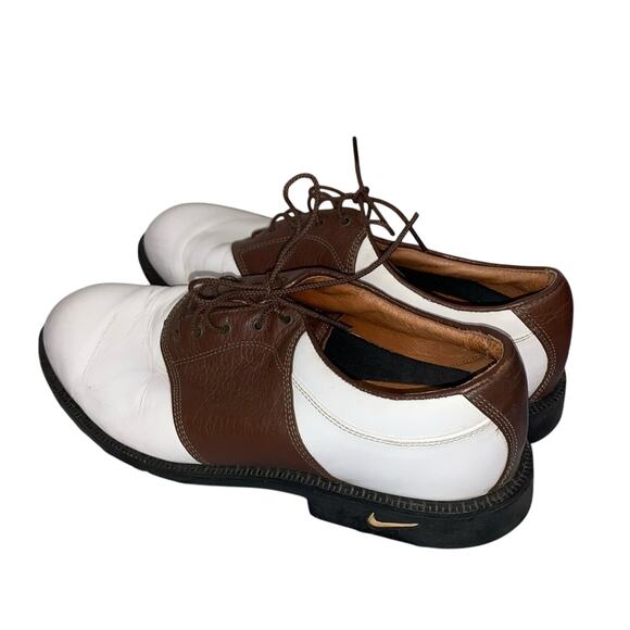 Nike Air Leather Golf Shoes Men’s 9 Brown White Spikeless Oxford main image 4